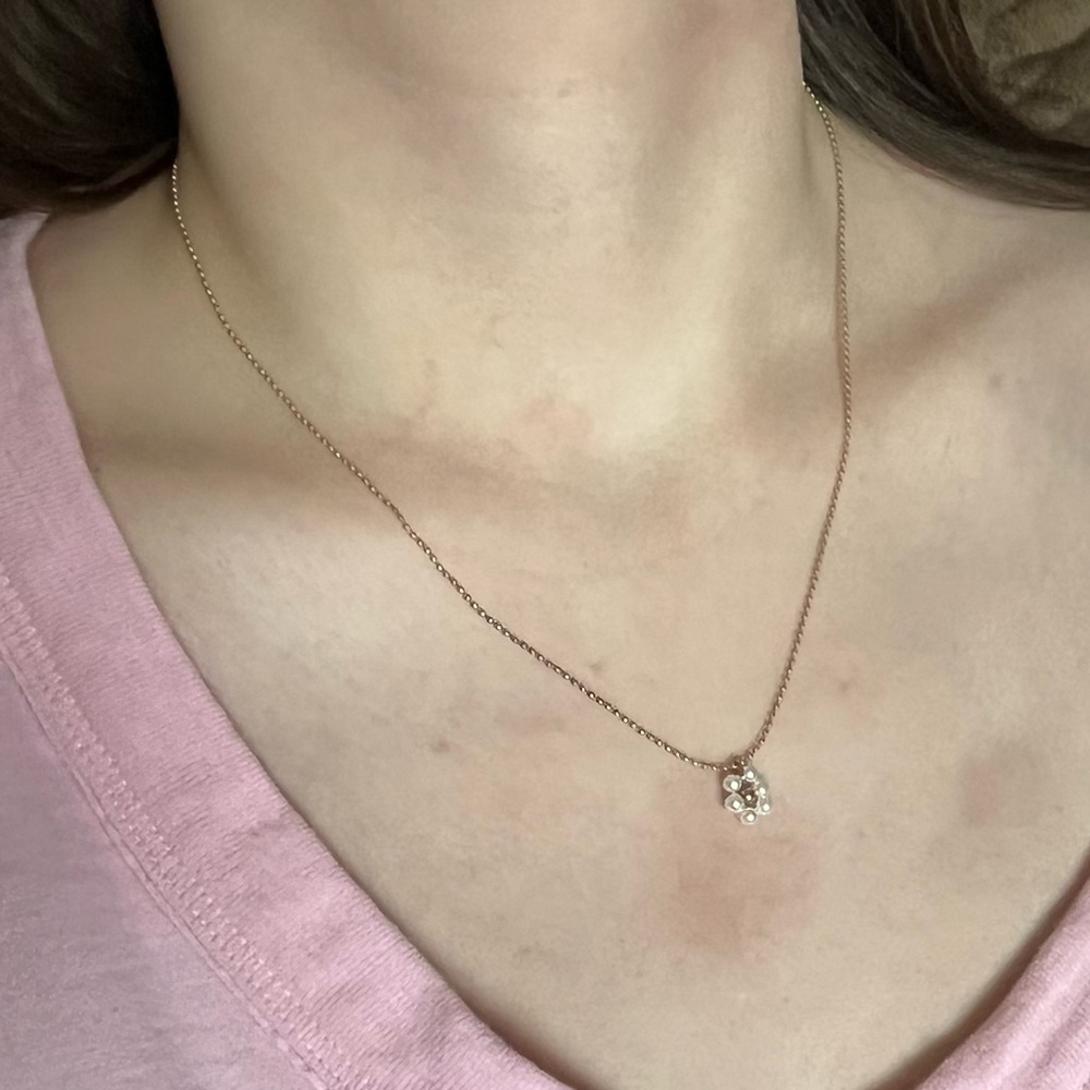 H&M Gold Necklace with Pearl Accent